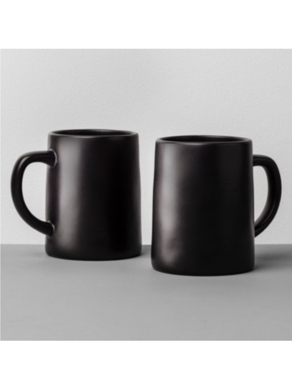 Hearth & Hand with Magnolia Target Black Matte Stoneware Coffee Mugs Set
